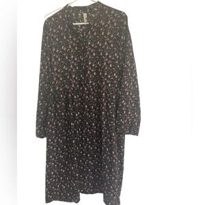 Floral Black floral lightweight cotton Dress in size 2X
